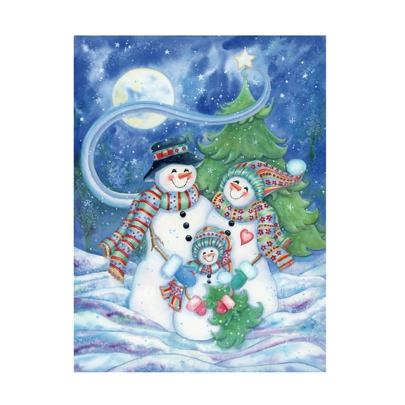 Tracy Miller 'Snowman Family' Canvas Art