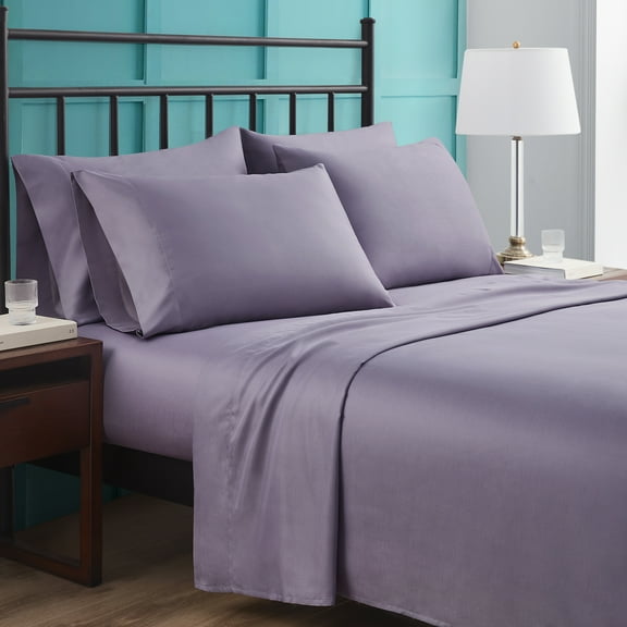 Tracy Porter - Chief Value Cotton - Soft Cotton Sheet Set - 6 Piece Comfortable Sheets - Cotton Polyester Smooth Sheets - Queen Size - Lavender