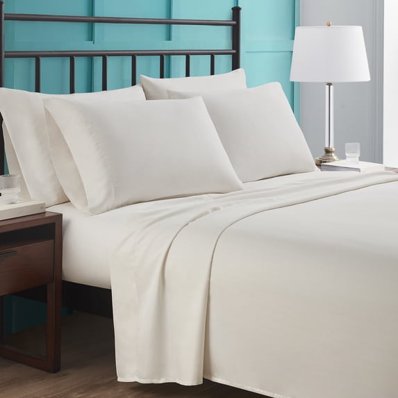 Tracy Porter - Chief Value Cotton - Soft Cotton Sheet Set - 6 Piece Comfortable Sheets - Cotton Polyester Smooth Sheets - Queen Size - Snow