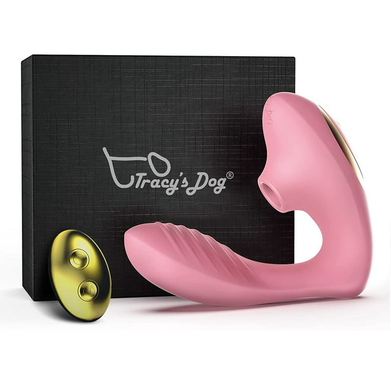 Tracy's Dog Clitoral Sucking Vibrator Massager, G Spot Stimulator with 10  Suction and Vibration Patterns, Remote Control Adult Sex Toys for Women,  Light Pink(OG Pro 2) 