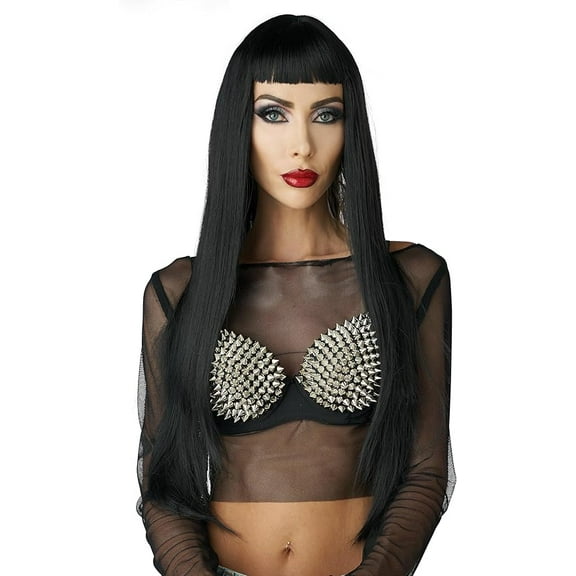Trad-Goth Straight Costume Wig With Micro Bangs