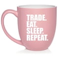 thumbnail image 1 of Trade Eat Sleep Repeat Stock Day Trader Funny Ceramic Coffee Mug Tea Cup Gift (16oz Light Pink), 1 of 1