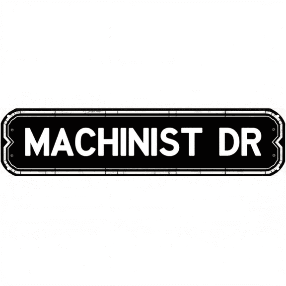 Trade-Focused Tin Sign 16*4 Inches - Suitable"Machinist Dr" for Garage, Workshop, Man Cave - Features Machinist Dr. Design, Enhances Garage Decor for Men
