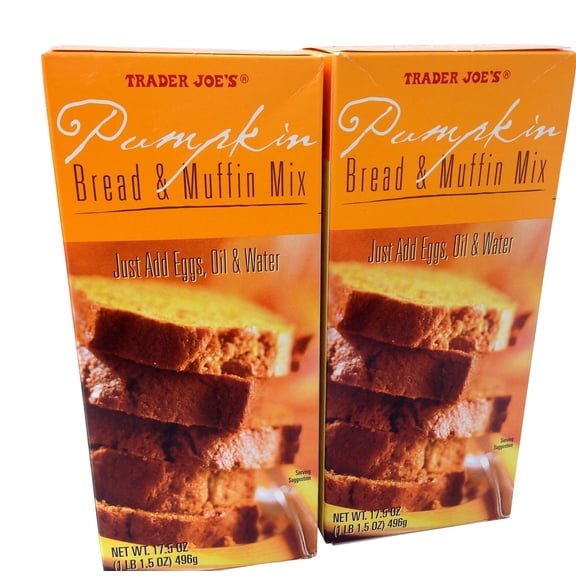 Trade Joes Pumpkin Bread and Mix: 2 Boxes 1 Lb 1.5 Oz. Each.total 2 Items