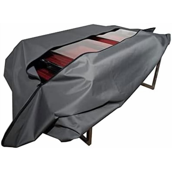 Trade Show Zip Up Table Cover, Charcoal Grey (made of 600D pvc backed denier polyester & 126"x88")$$Storage