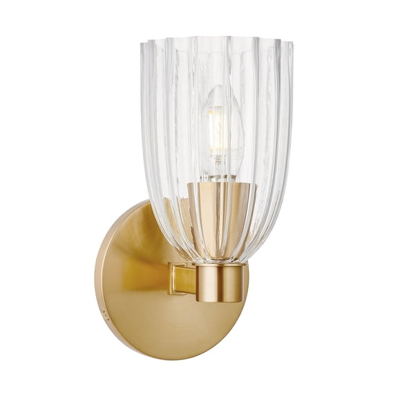 Wall Sconce in Natural Brass