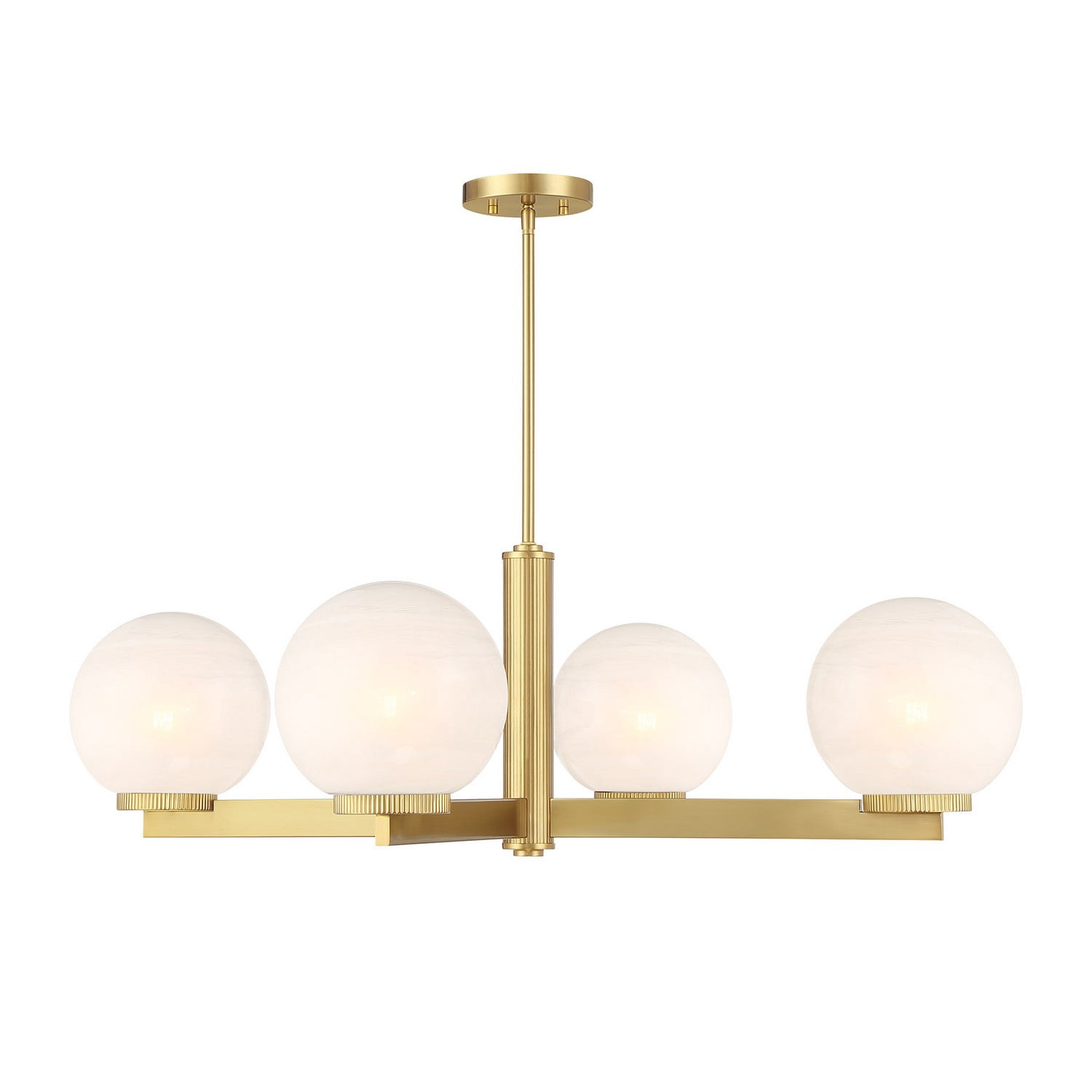 Chandelier in Natural Brass