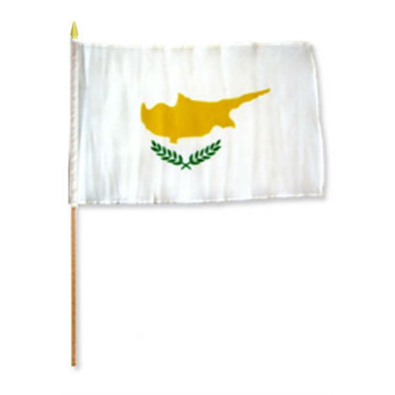 Trade Winds 12x18 Cyprus Stick Flag wood staff