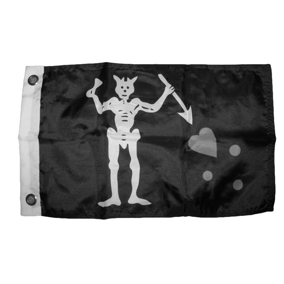 Trade Winds 12x18 Edward Teach Pirate BlackBeard Black Beard Edward Boat Car Flag