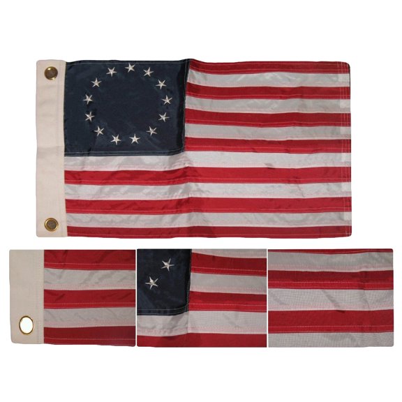 Trade Winds 12x18 Embroidered Betsy Ross 210D Nylon Boat Car Motorcycle Flag 12"x18" 2 clips