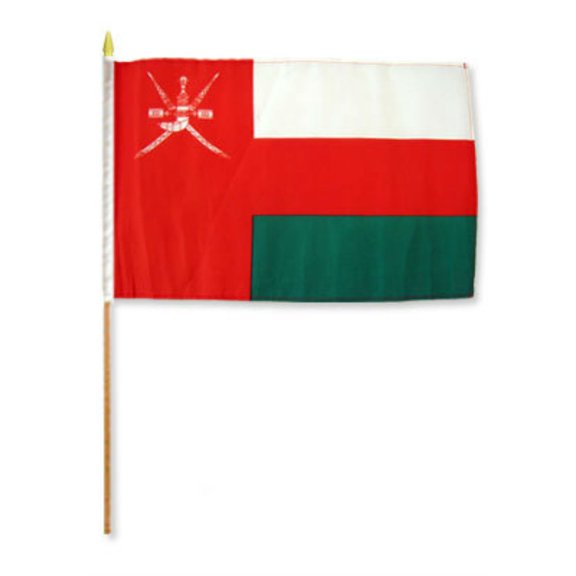 Trade Winds 12x18 Oman Stick Flag wood staff