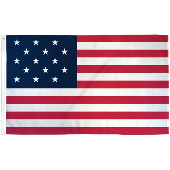 Trade Winds 15 Star USA Flag 3x5ft American Historical Flag Star Spangled Banner 100D