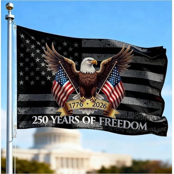 Trade Winds 250 America Flag, 3X5 Ft, USA 250Th Anniversary Patriotic Design,1776-2026 100D