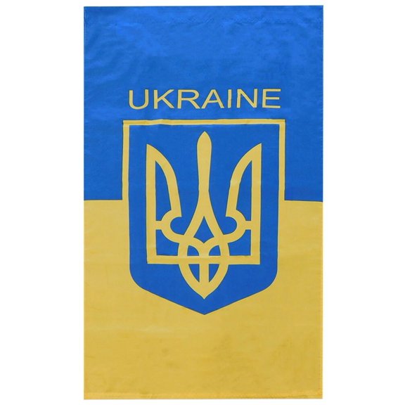 Trade Winds 28x48 Ukraine Trident 100D Woven Poly Nylon Garden Flag 28"x48" Sleeve & Tabs