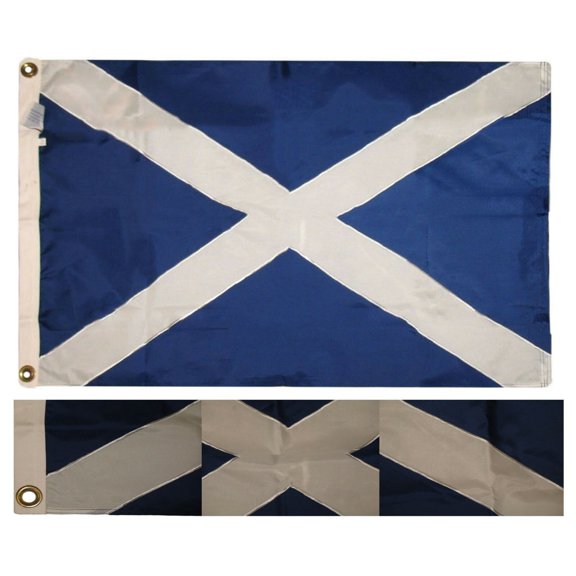 Trade Winds 2x3 Embroidered Scotland Cross 210D Sewn Nylon Flag 2'x3' Banner