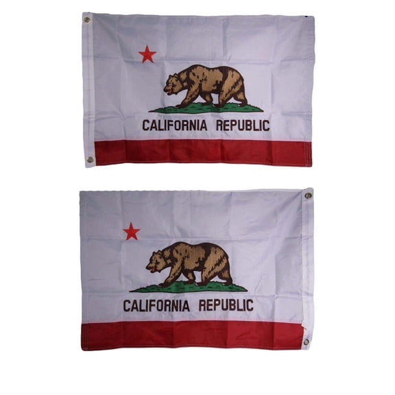 Trade Winds 2x3 Embroidered State of California CA Double Sided 210D Sewn Nylon Flag 2'x3'