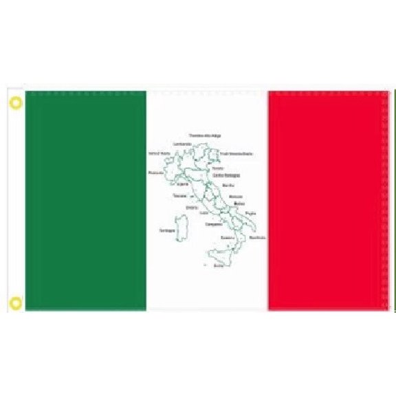Trade Winds 3X5 ITALY SICILY MAP FLAG BANNER 100D W/ GROMMETS