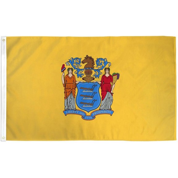 Trade Winds 3X5 New Jersey Flag of New Jersey New Jerseyan Flag NewJersey PRINTED NYLON