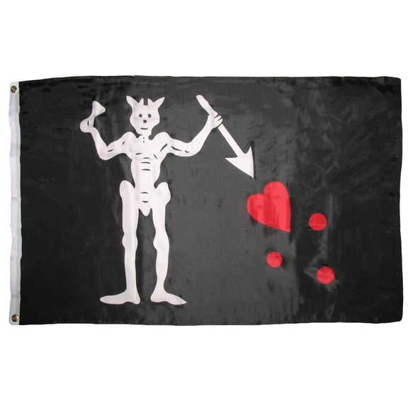 Trade Winds 3x5 Edward Teach Pirate Black Beard Blackbeard Flag Super Poly Banner Outdoor