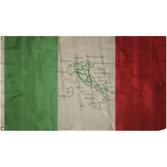 Trade Winds 3x5 Italy Map Flag 3'x5' Banner Grommets Italian Sicily Map flag 100D
