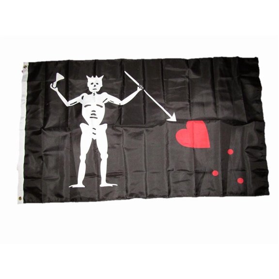 Trade Winds 3x5 Jolly Roger Pirate Black Beard 100D Flag 3'x5' Brass Grommets Edward Teach