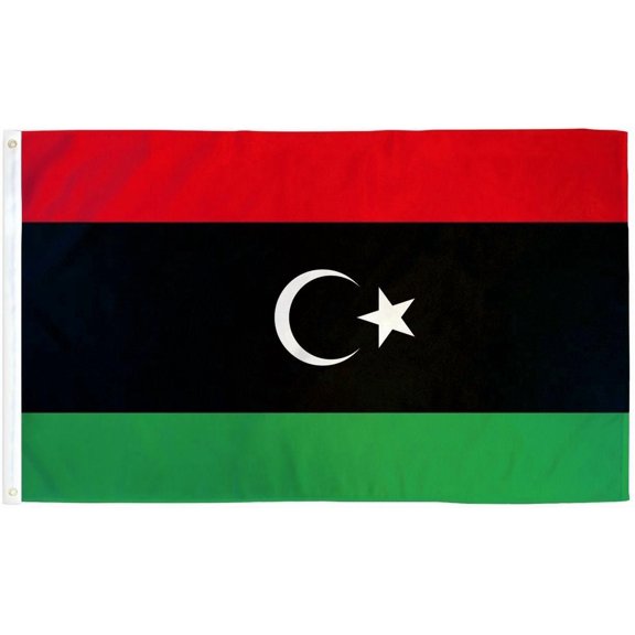 Trade Winds 3x5 Libya 2011 National Transitional Council Flag 3'x5' Banner Grommets