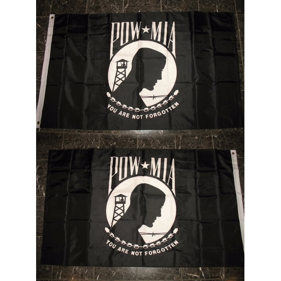 Trade Winds 3x5 POWMIA POW MIA Prisoner of War 2 Faced 2-ply Wind Resistant Flag 3x5ft