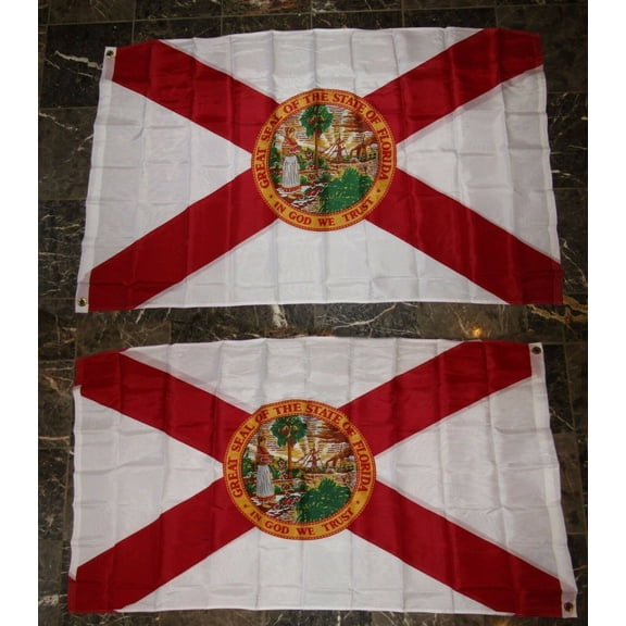 Trade Winds 3x5 State of Florida DOUBLE SIDED 2 Faced 2-ply Wind Resistant Flag 3x5ft