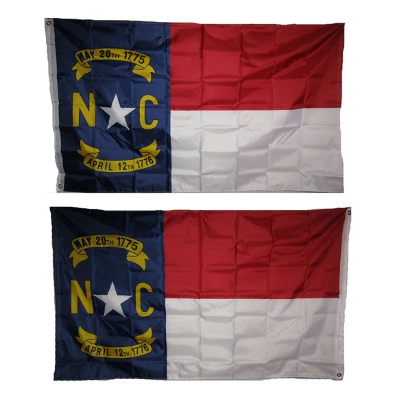 Trade Winds 3x5 State of North Carolina 2 Faced 2-ply Wind Resistant Flag 3x5ft (Flag 2ply)