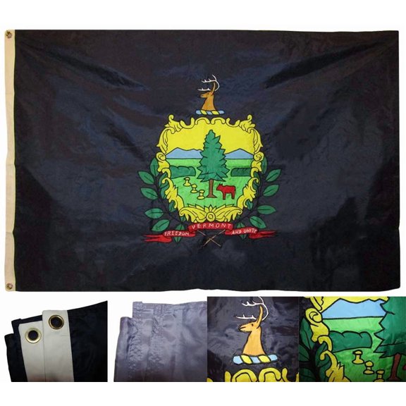 Trade Winds 4x6 ft Vermont 300D HEAVY DUTY Flag Banner W/ GROMMETS