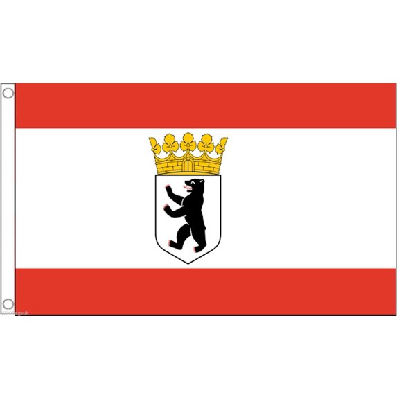 Trade Winds 5x8 ft City of Berlin Capital Germany German Flag Rough Tex Knitted 5'x8' Banner