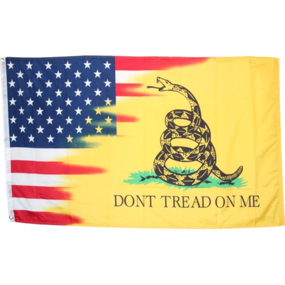 Trade Winds AMERICAN GADSDEN DONT TREAD ON ME USA UNITED STATES FADED FLAG 3X5 FLAGS 100D