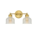 thumbnail image 1 of Trade Winds Addison 2-Light Bathroom Vanity Light in Natural Brass, 1 of 5