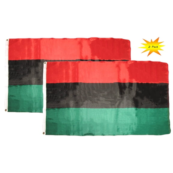 Trade Winds African American Flags - 2-Piece Outdoor 3x5 Feet UNIA Flags, Afro-American Flag