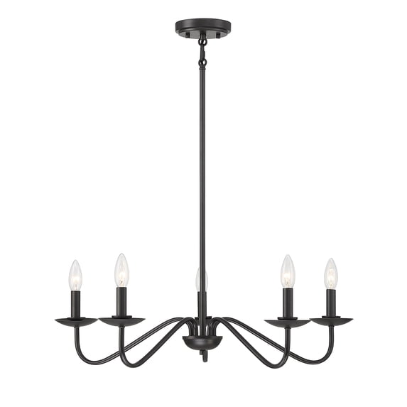 Trade Winds Aidan 5-Light Chandelier in Matte Black
