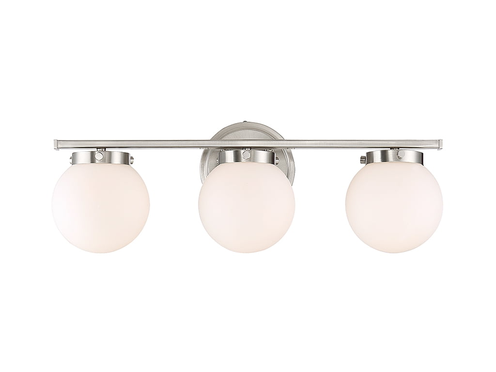 Trade Winds Antoinette 3-Light 24" Bathroom Vanity Light in Brushed Nickel