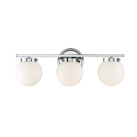 Trade Winds Antoinette 3-Light 24" Bathroom Vanity Light in Chrome
