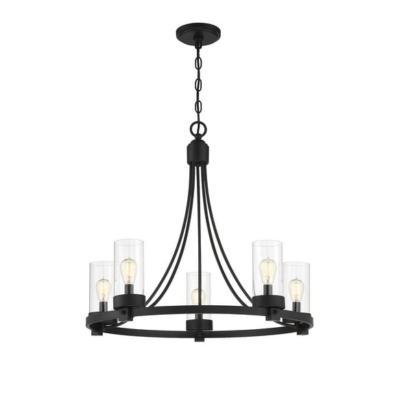 Trade Winds Ashland 5-Light Chandelier in Matte Black