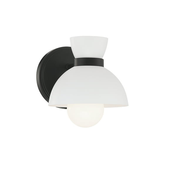 Trade Winds Bonnie 1-Light Wall Sconce in Matte Black