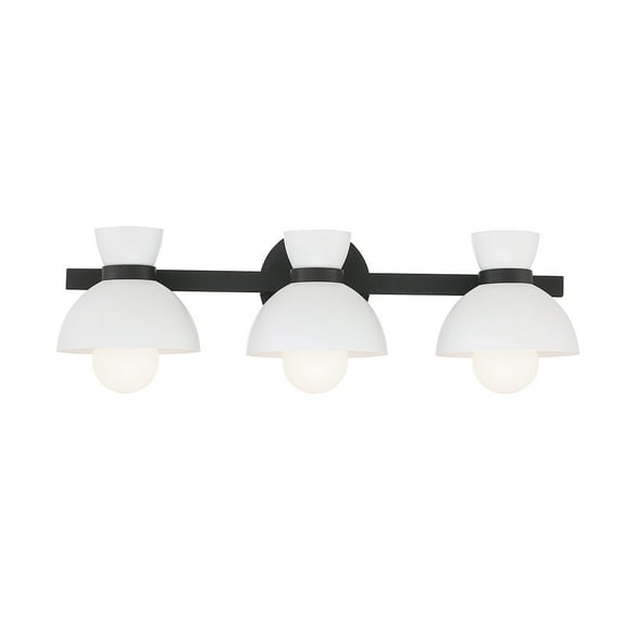 Trade Winds Bonnie 3-Light Bathroom Vanity Light in Matte Black
