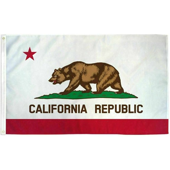 Trade Winds California State Flag 100% All Weather Polyester with Brass Grommets 3X5 ft 100D