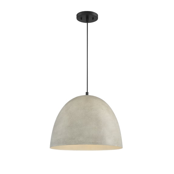 Trade Winds Carson Concrete Pendant Light in Matte Black