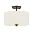 thumbnail image 1 of Trade Winds Cassie Drum Semi-Flush Mount Ceiling Light in Matte Black, 1 of 5