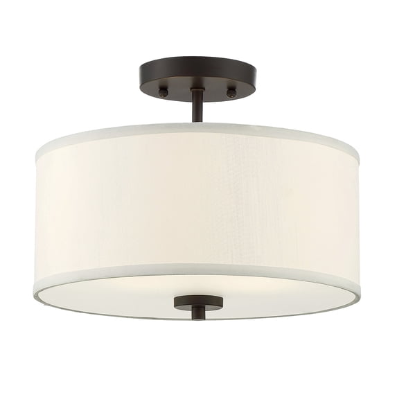 Trade Winds Cassie Drum Semi-Flush Mount Ceiling Light in Oil Rubbed Bronze