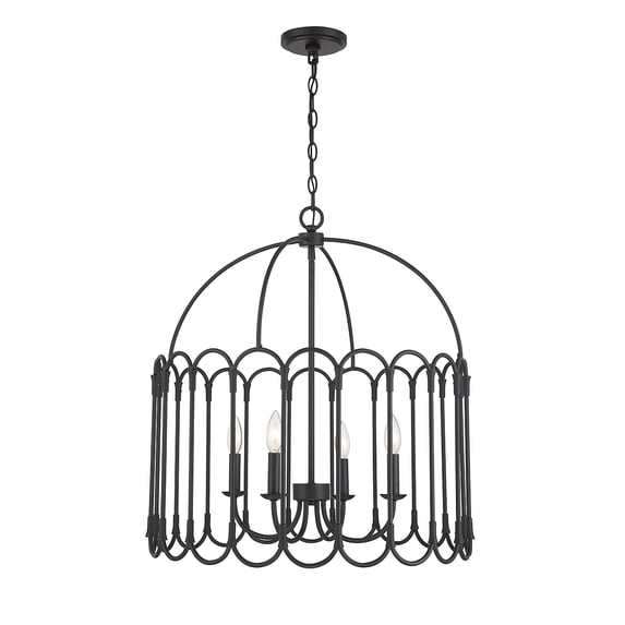 Trade Winds Chloe 4-Light Pendant in Matte Black