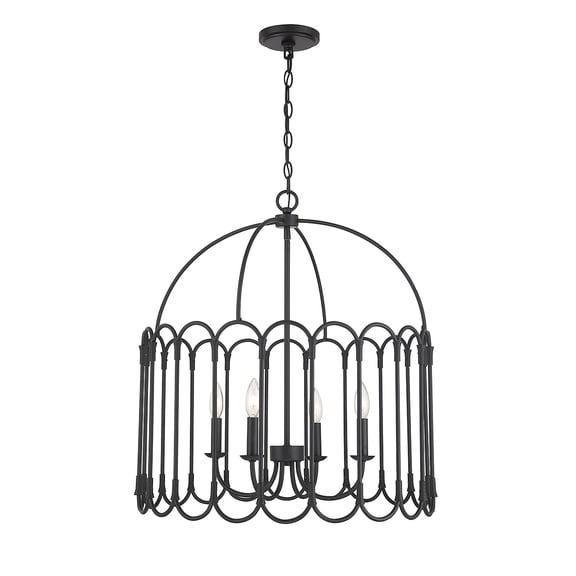 Trade Winds Chloe 4-Light Pendant in Matte Black