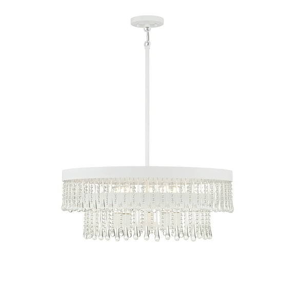 Trade Winds Claire 6-Light Pendant in Bisque White