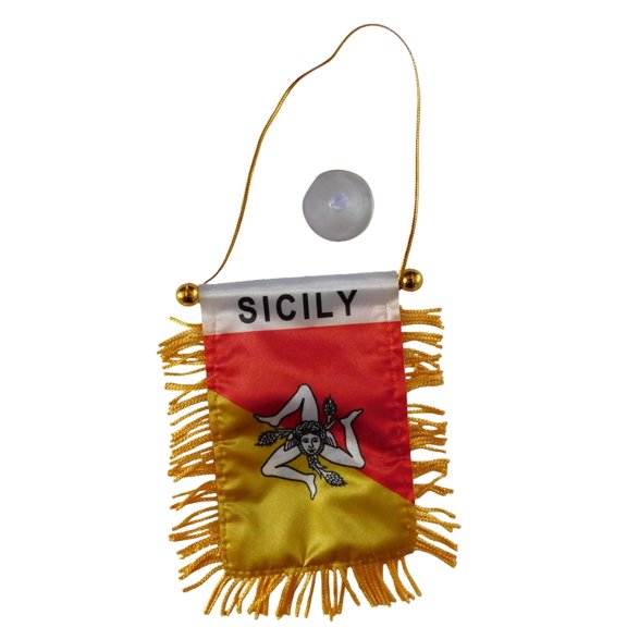 Trade Winds Country of Sicily 4"x6" Mini Window Banner Flag