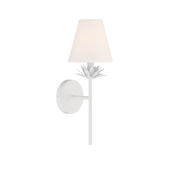 Trade Winds Daphne 1-Light Wall Sconce in White
