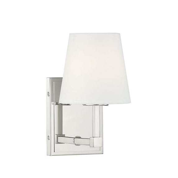 Trade Winds Declan 1-Light Wall Sconce in Polished Nickel